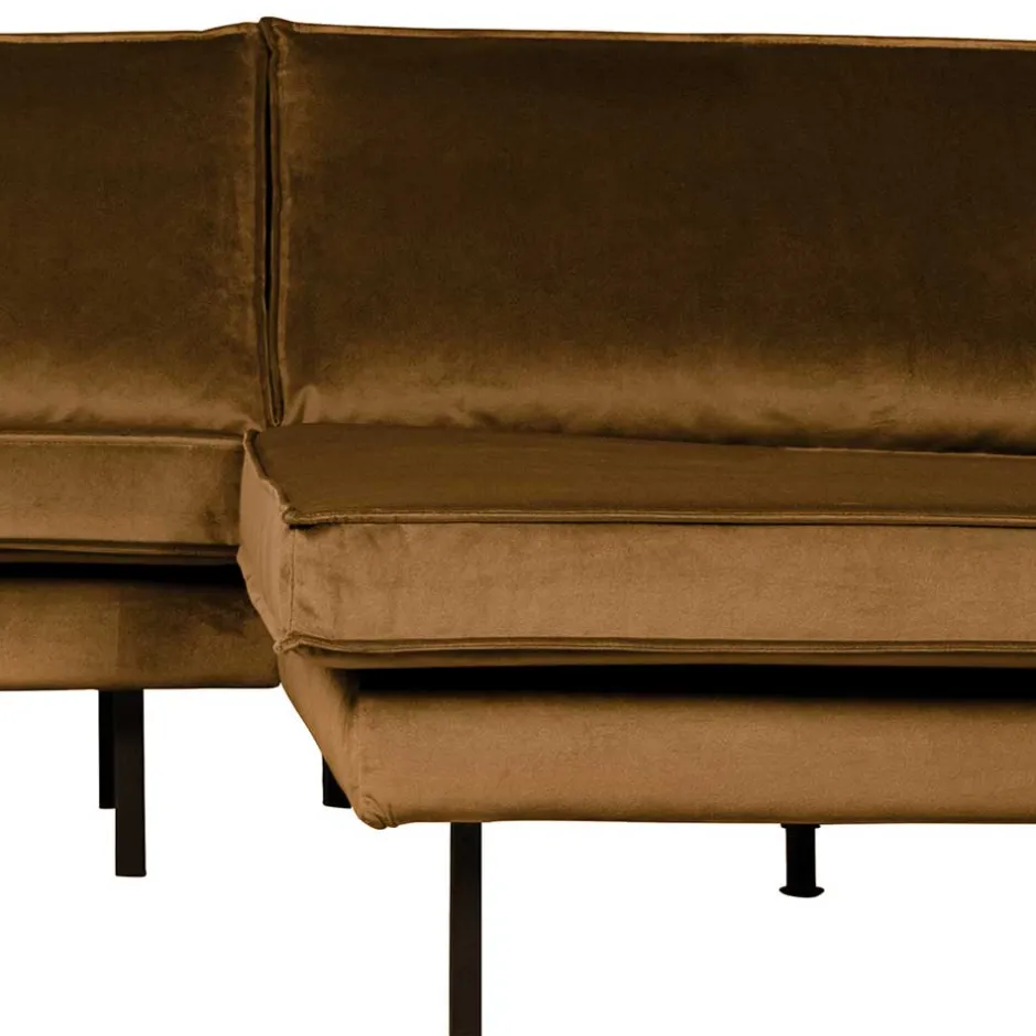 Wohnen Wohnzimmer L Couch in Honigfarben Samt - Saguan