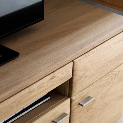 Wohnzimmer Möbel Kombi Pontros in Eiche Bianco (vierteilig)^Wohnen Sale