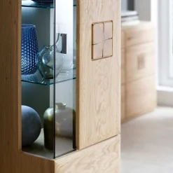 Wohnzimmer Möbel Kombi Pontros in Eiche Bianco (vierteilig)^Wohnen Sale