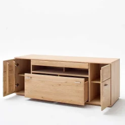 Wohnzimmer Möbel Kombi Pontros in Eiche Bianco (vierteilig)^Wohnen Sale