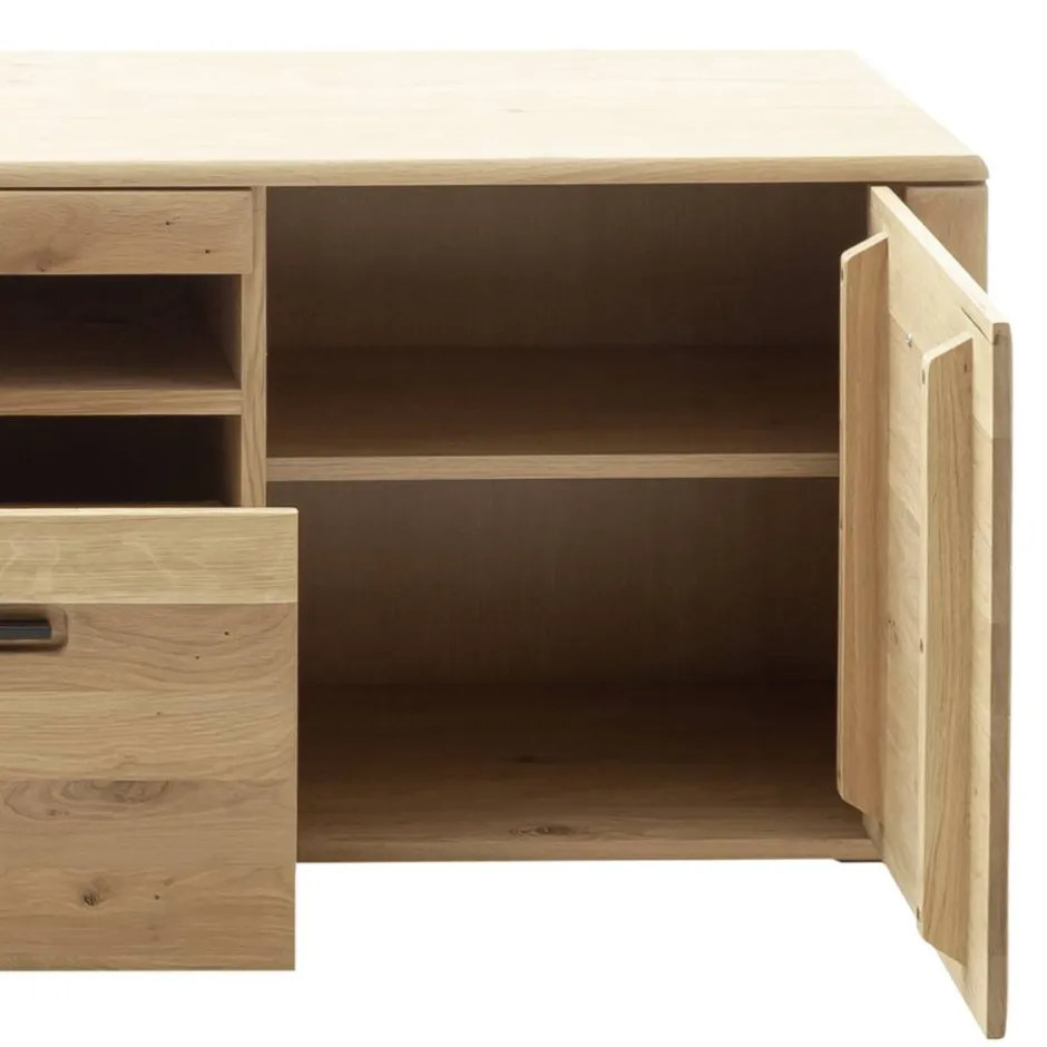 Wohnen Wohnzimmer Möbelset in Asteiche Hell - Jevedaz (dreiteilig)