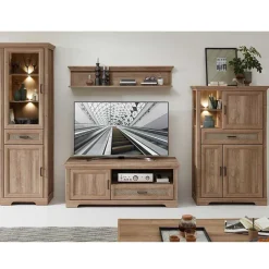 Wohnen Wohnzimmer Möbelset in Eiche NB - Barack (vierteilig)