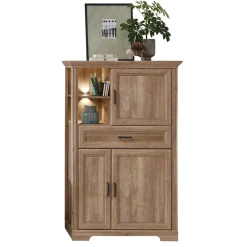 Wohnen Wohnzimmer Möbelset in Eiche NB - Barack (vierteilig)