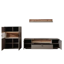 Wohnzimmer Möbelset in Grau - Teorina (dreiteilig)^Wohnen New