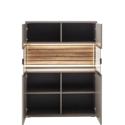 Wohnzimmer Möbelset in Grau - Teorina (dreiteilig)^Wohnen New