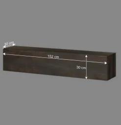 Wohnzimmer Oberschrank in Eiche Dunkel - Mundo^Wohnen Best