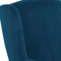 Wohnzimmer Ohrensessel aus Samtvelours in Petrol - Torabus^Wohnen Discount