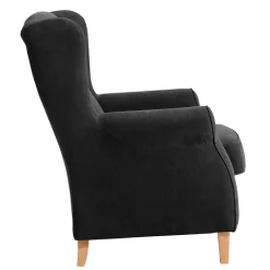 Wohnzimmer Ohrensessel in Schwarz - Lirionica^Wohnen Clearance