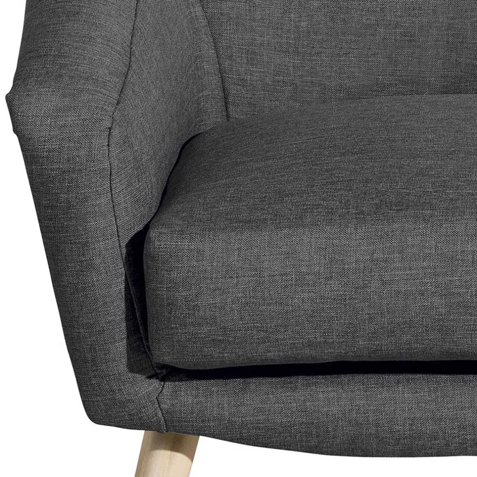 Wohnzimmer Polstersessel in Dunkelgrau - Rubin^Wohnen Best