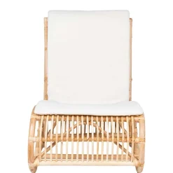 Wohnzimmer Rattan Loungestuhl in Natur - Abramas^Wohnen Clearance