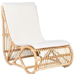 Wohnzimmer Rattan Loungestuhl in Natur - Abramas^Wohnen Clearance