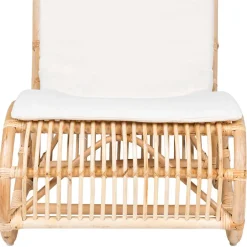 Wohnzimmer Rattan Loungestuhl in Natur - Abramas^Wohnen Clearance
