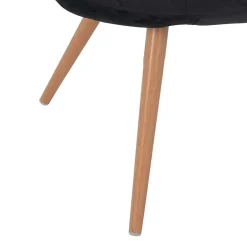 Wohnen Wohnzimmer Samtstuhl in Schwarz - Nocina