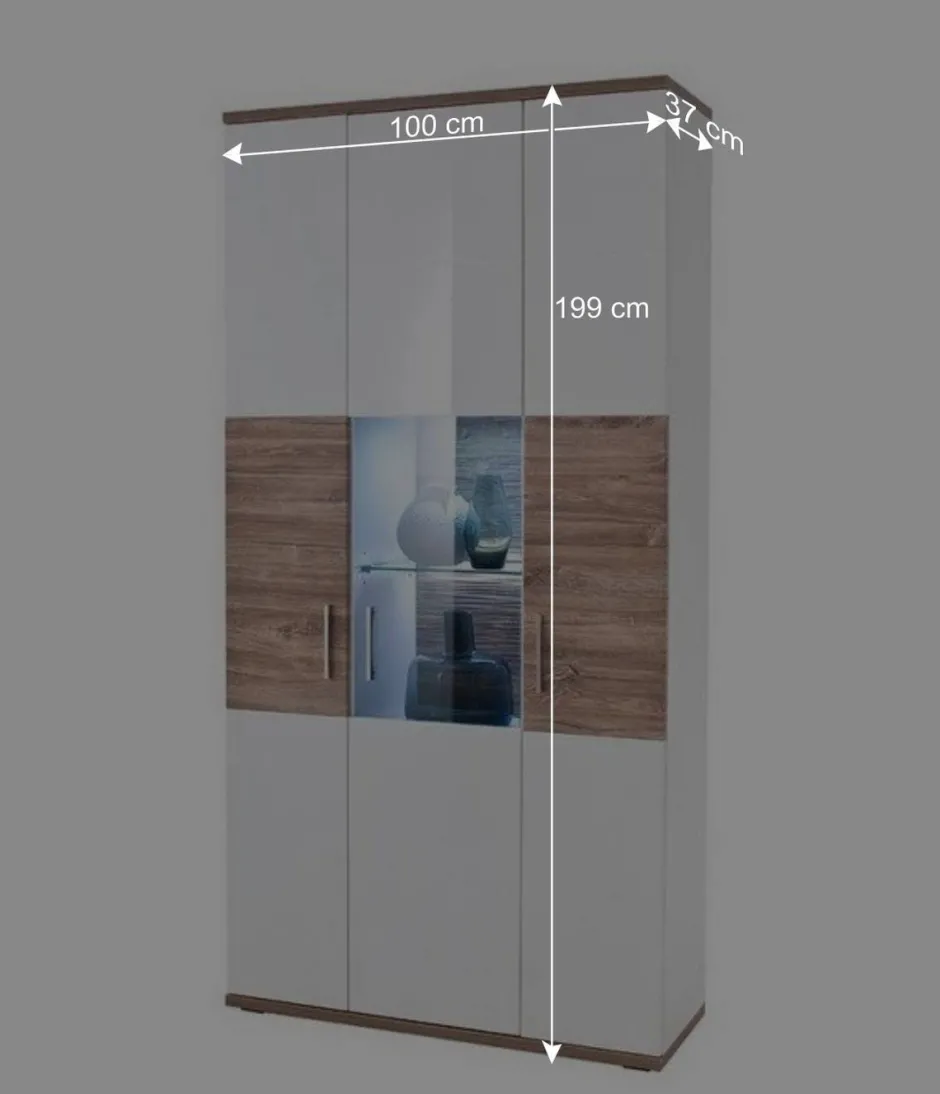 Wohnen Wohnzimmer Schrank in Weiß Glanz - Icadro