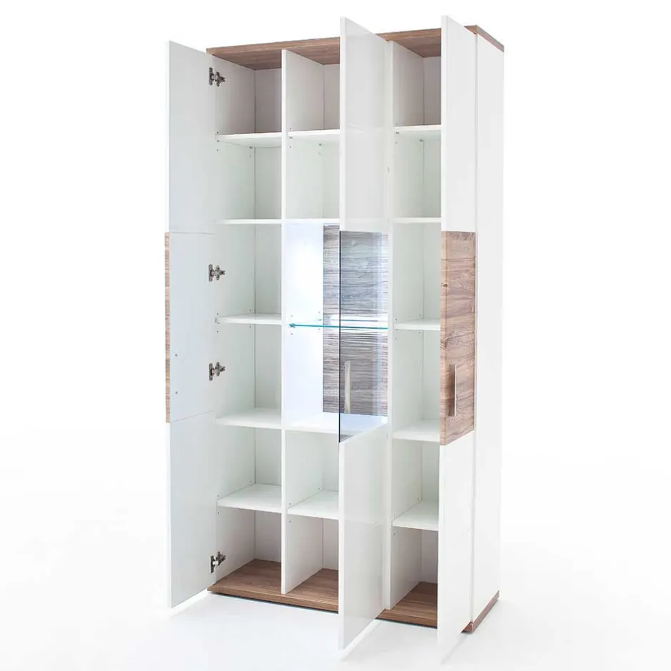 Wohnen Wohnzimmer Schrank in Weiß Glanz - Icadro