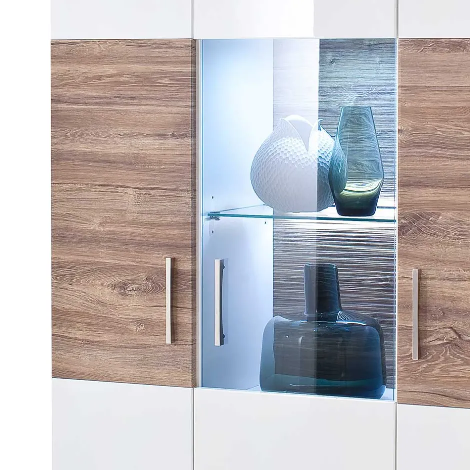 Wohnen Wohnzimmer Schrank in Weiß Glanz - Icadro