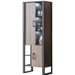 Wohnen Wohnzimmer Schrank mit Glas & offenen Fächern - Dudleys