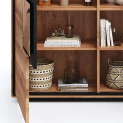 Wohnzimmer Schrank mit Hirnholz Applikation - Shipper^Wohnen Hot