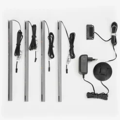 Wohnzimmer Schrank Set in Hellgrau & Zinneiche - Lioscas (vierteilig)^Wohnen New