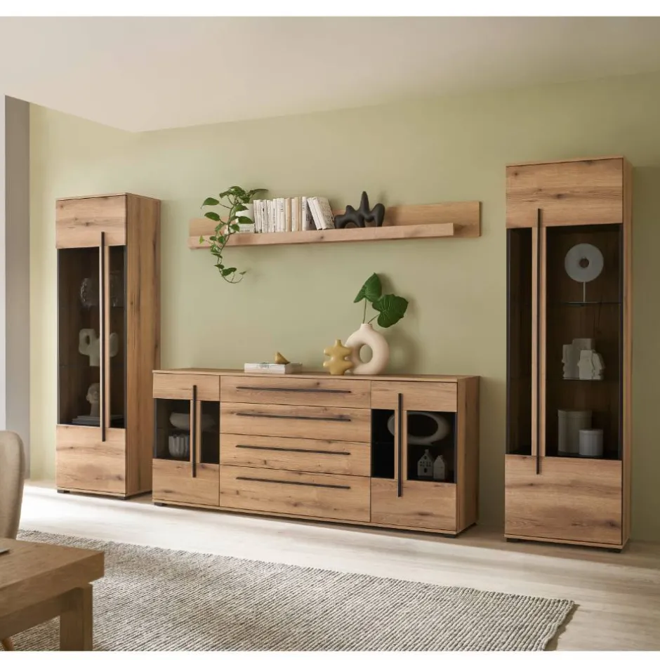 Wohnzimmer Schrankvitrinen & Wandboard - Brocus (vierteilig)^Wohnen Discount
