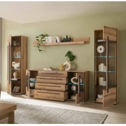 Wohnzimmer Schrankvitrinen & Wandboard - Brocus (vierteilig)^Wohnen Discount