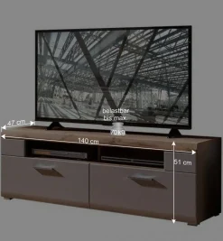 Wohnen Wohnzimmer Schrankwand Lisepio mit Beleuchtung (fünfteilig)