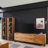 Wohnen Wohnzimmer Schränke aus Wildeiche & Metall - Flacona (dreiteilig)