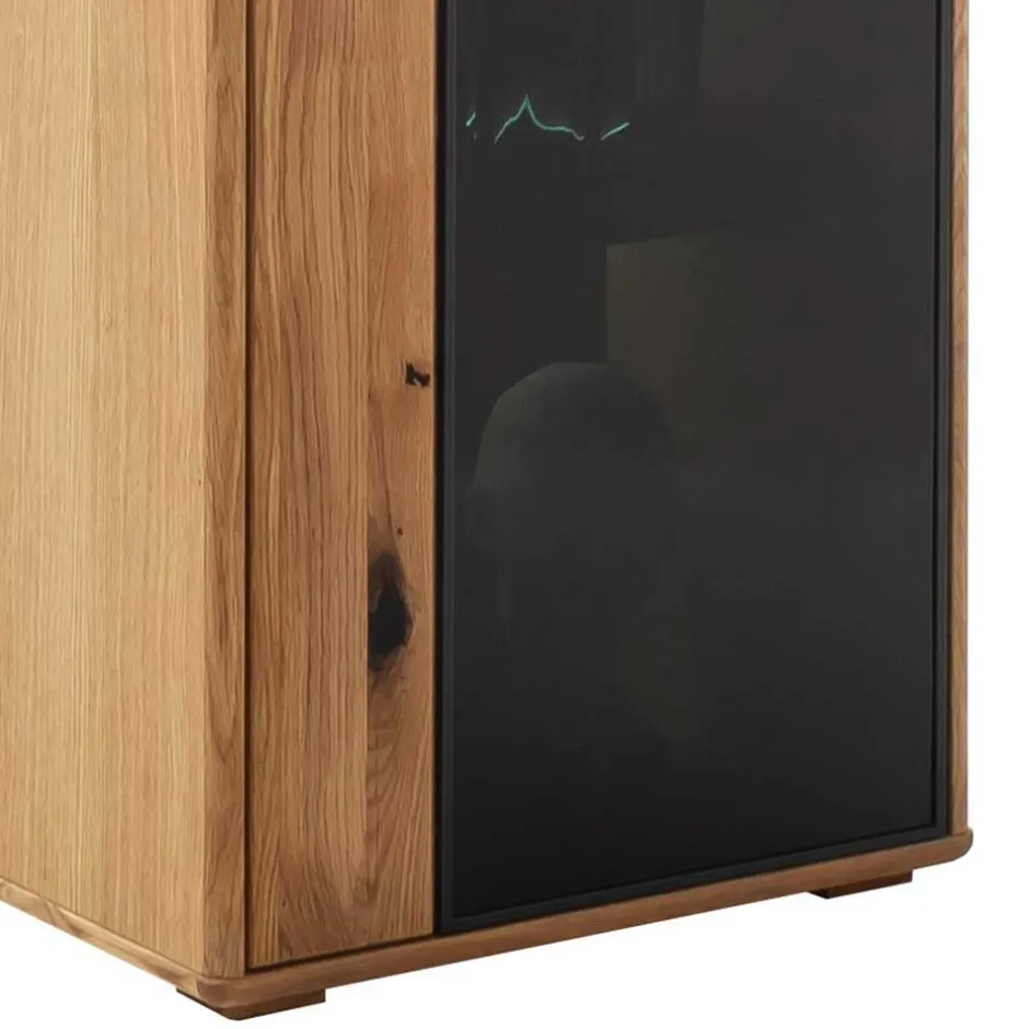 Wohnen Wohnzimmer Schränke aus Wildeiche & Metall - Flacona (dreiteilig)