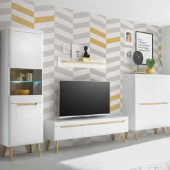 Wohnen Wohnzimmer Schränke und Wandboard Set - Ginko (vierteilig)