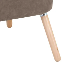 Wohnzimmer Sessel in Beigegrau Velours - Vomano^Wohnen