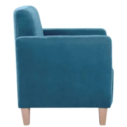 Wohnen Wohnzimmer Sessel in Petrol Veloursbezug - Miragda