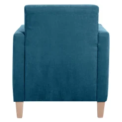 Wohnen Wohnzimmer Sessel in Petrol Veloursbezug - Miragda