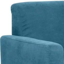 Wohnen Wohnzimmer Sessel in Petrol Veloursbezug - Miragda