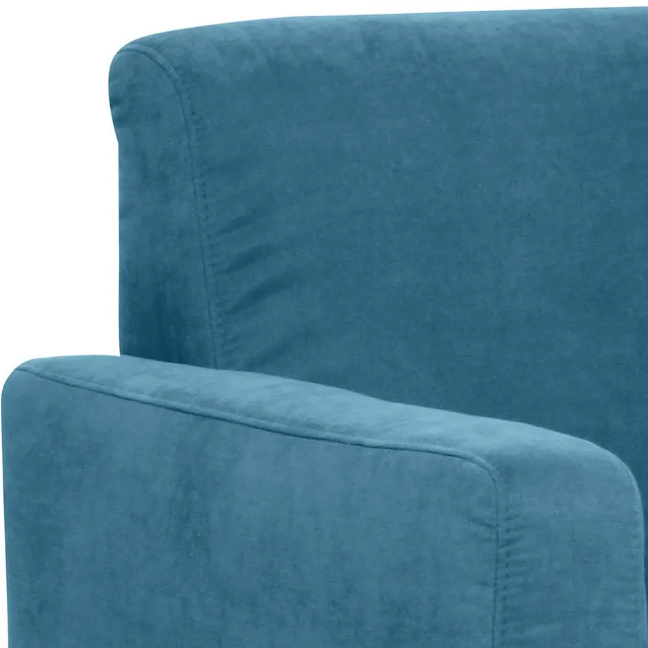 Wohnen Wohnzimmer Sessel in Petrol Veloursbezug - Miragda