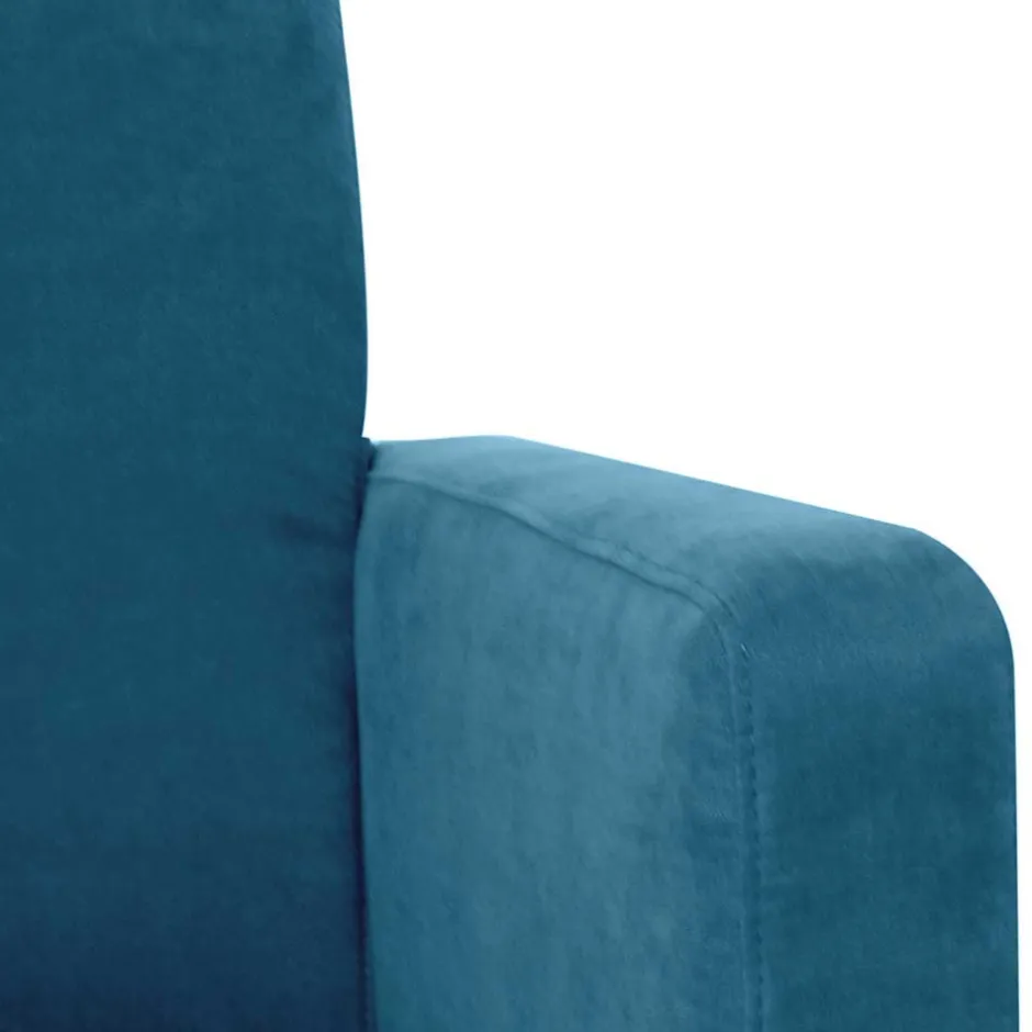 Wohnen Wohnzimmer Sessel in Petrol Veloursbezug - Miragda