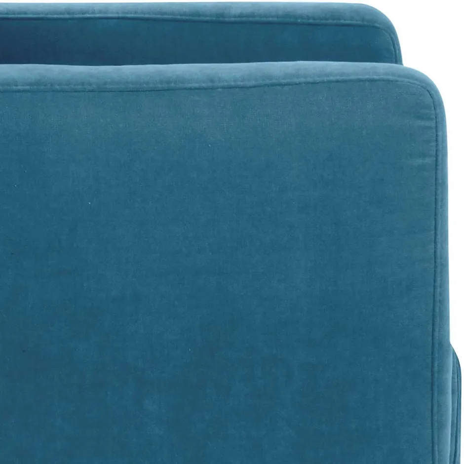 Wohnen Wohnzimmer Sessel in Petrol Veloursbezug - Miragda