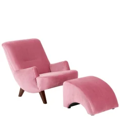Wohnzimmer Sessel in Rosa und Nussbaum - Jily^Wohnen