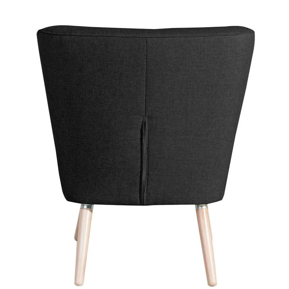 Wohnen Wohnzimmer Sessel in Schwarz Stoffbezug - Adaliz