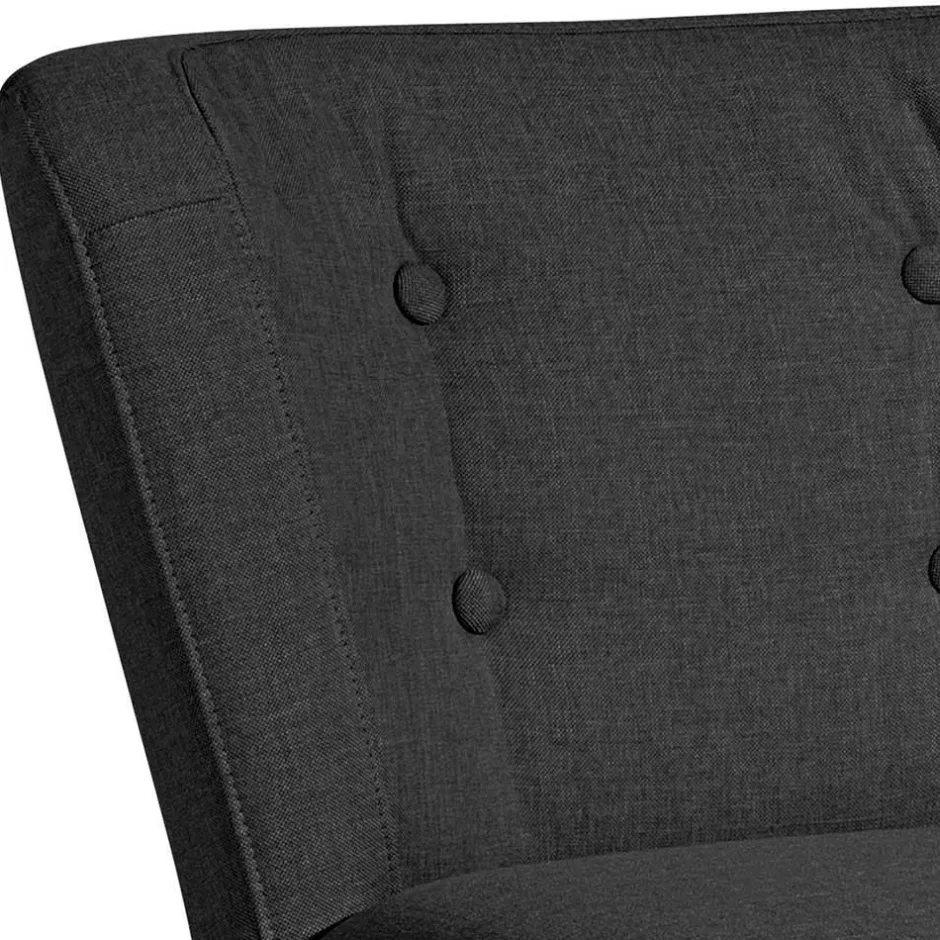 Wohnen Wohnzimmer Sessel in Schwarz Stoffbezug - Adaliz