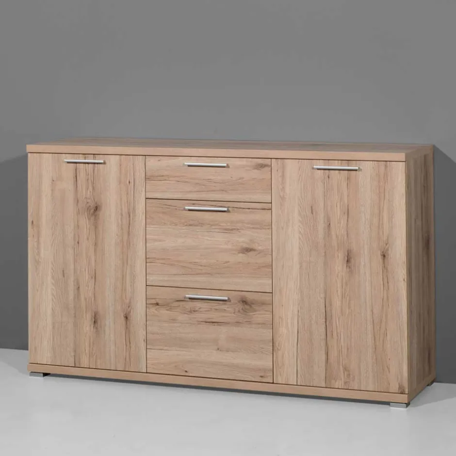Wohnzimmer Sideboard Endrew in Eiche Sanremo^Wohnen Hot