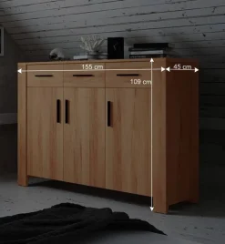 Wohnen Wohnzimmer Sideboard Mosniak aus Kernbuche Massivholz