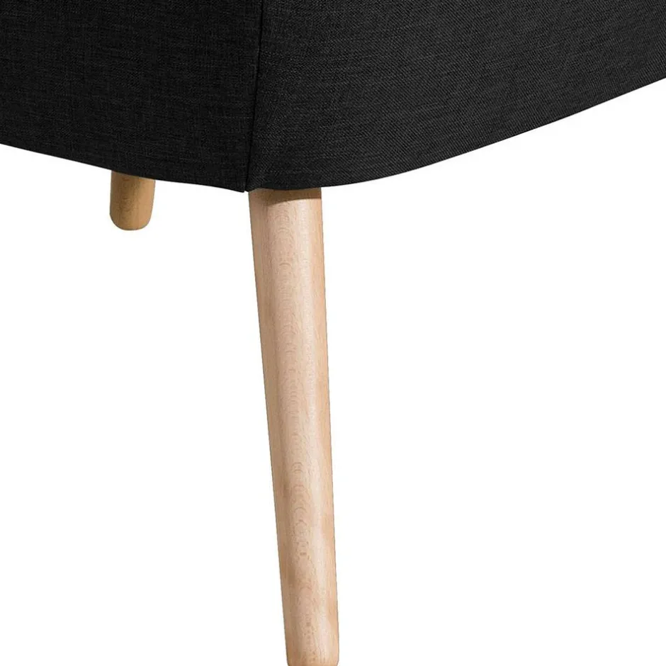 Wohnen Wohnzimmer Stoffsessel in Schwarz - Adaliz