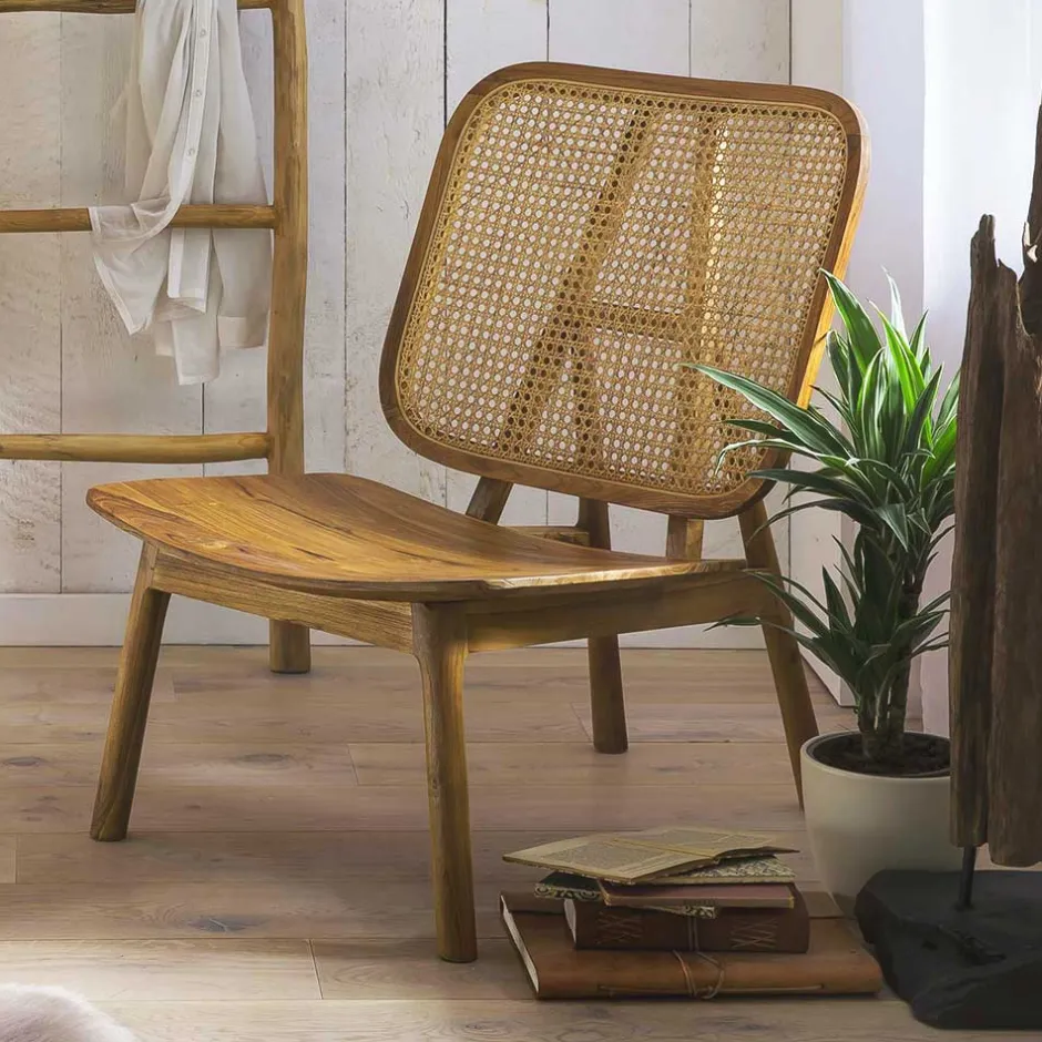 Wohnzimmer Stuhl aus Teak Massivholz - Vivienno^Wohnen Discount