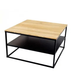 Wohnzimmer Tisch aus Eiche massiv & Metall - Sisam^Wohnen Sale