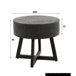 Wohnen Wohnzimmer Tisch in Schwarzbraun - Myranga