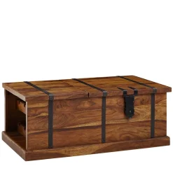 Wohnen Wohnzimmer Truhentisch mit Weinregal - Ovalle