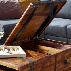 Wohnen Wohnzimmer Truhentisch mit Weinregal - Ovalle