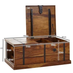 Wohnen Wohnzimmer Truhentisch mit Weinregal - Ovalle