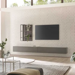 Wohnen Wohnzimmer TV Anbauwand hängend - Mundo (dreiteilig)
