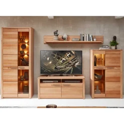 Wohnzimmer TV Anbauwand Möbelset - Amyonta (vierteilig)^Wohnen New